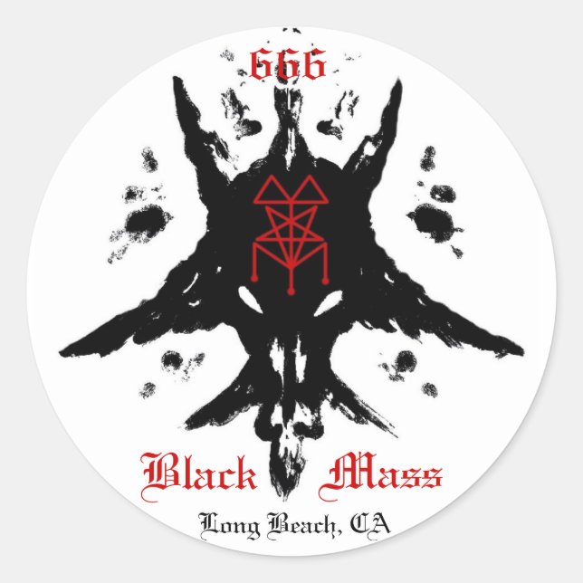 Adesivo blackmassinkblot, 666, Massachusetts, Black, Long  (Frente)