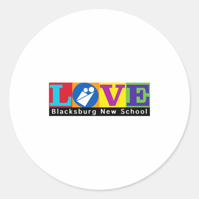 Adesivo Blacksburg New School Merch Adult Slim Cut  (Frente)