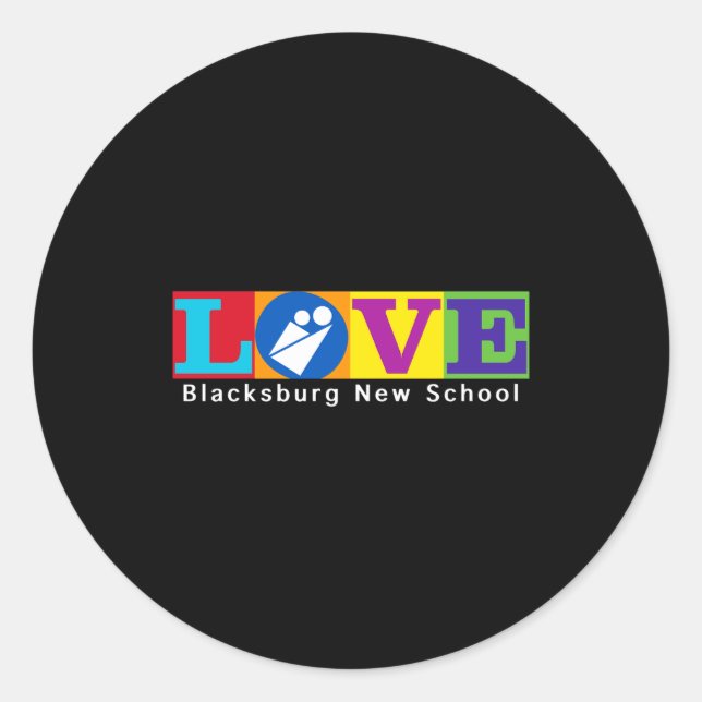 Adesivo Blacksburg New School Merch Adult Slim Cut  (Frente)