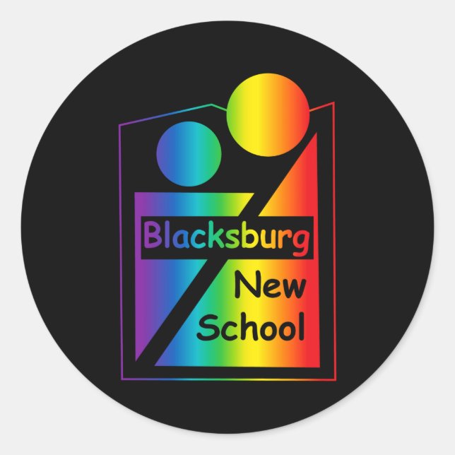 Adesivo Blacksburg New School Retro Design _1  (Frente)
