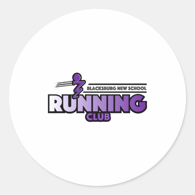 Adesivo Blacksburg New School Running Club  (Frente)