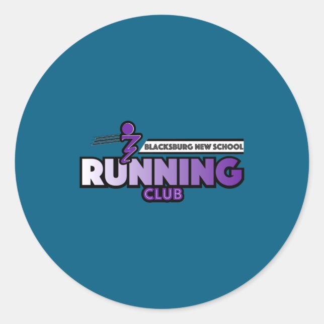 Adesivo Blacksburg New School Running Club  (Frente)