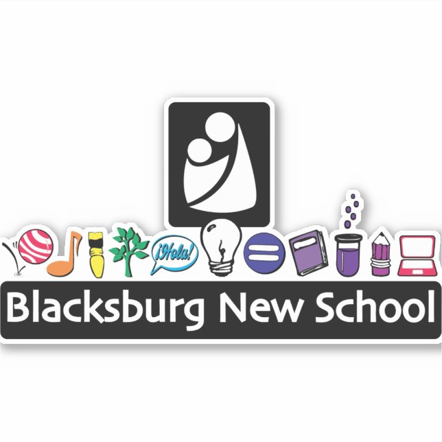 Adesivo Blacksburg New School Spirit Sticker (Frente)
