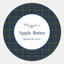 Adesivo Blackwatch Tartan Xadrez Jam Jar Labelsl