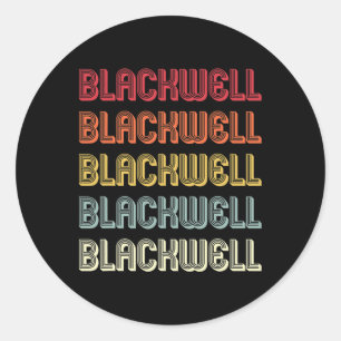 Adesivo Blackwell Gift Surname Funny Retro Vintage Birthda