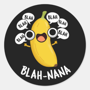 Adesivo Blah-nana Funny Banana Pun Dark BG