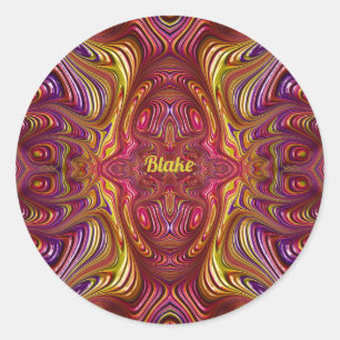 Adesivo BLAKE ~ Design Fractal Multicolor ~