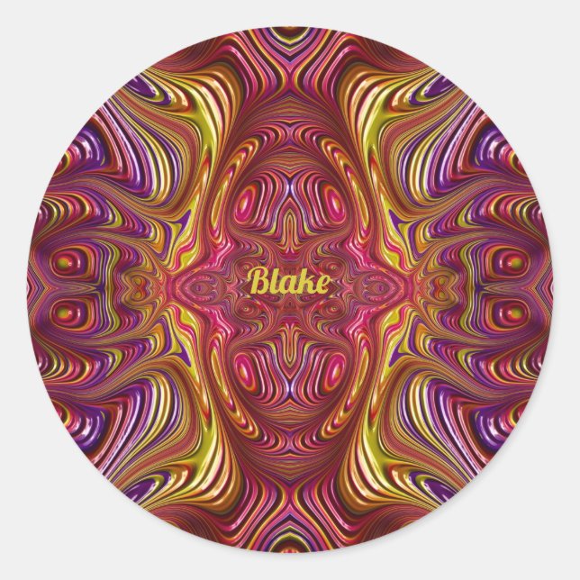 Adesivo BLAKE ~ Design Fractal Multicolor ~ (Frente)