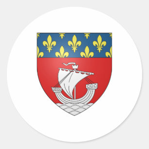Adesivo Blason Paris Casaco Heraldry Símbolo França