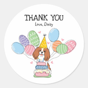 Adesivo Blenheim Cavalier King Charles Spaniel Birthday