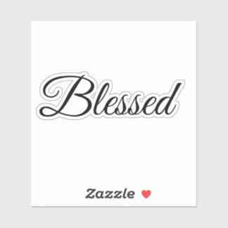 Adesivo Blessed Calligraphy Modern Typography Elegant