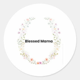 Adesivo Blessed Mama Floral Inspirational Sticker