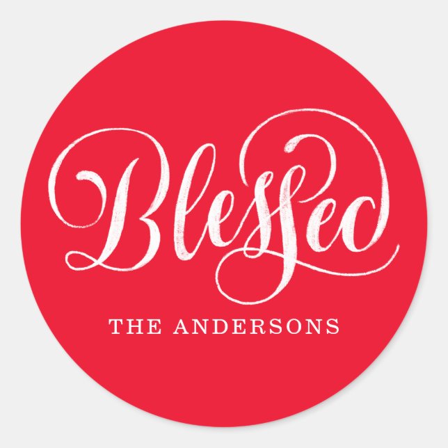Adesivo Blessed Script | Feriado (Frente)