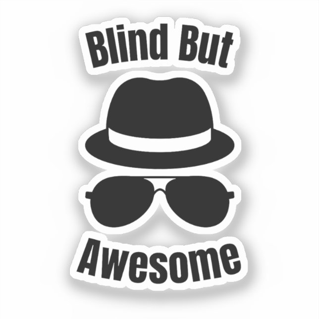 Adesivo Blind But Awesome - blind pinback (Frente)