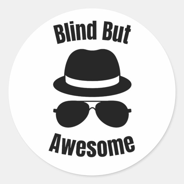Adesivo Blind But Awesome - blind pinback (Frente)