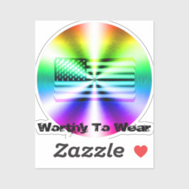 Adesivo Blindagem Arco-Íris com Sinalizador dos EUA - Dign