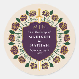 Adesivo Blindagem de espada Fantasia Casamento Monograma