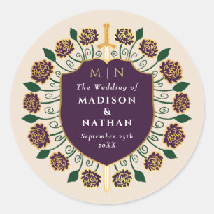 Adesivo Blindagem de espada Fantasia Casamento Monograma