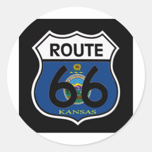 Adesivo Blindagem do Kansas Flag Route 66