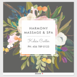 Adesivo Bliso Botânico Moderno Elegante   Preto