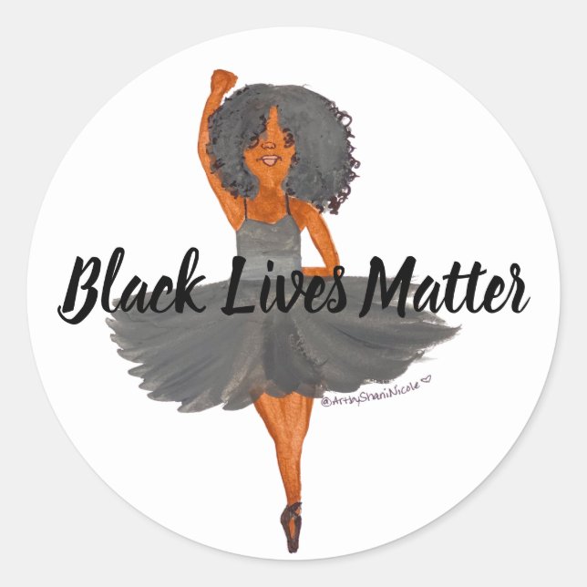 Adesivo BLM Ballerina Round Sticker (Frente)