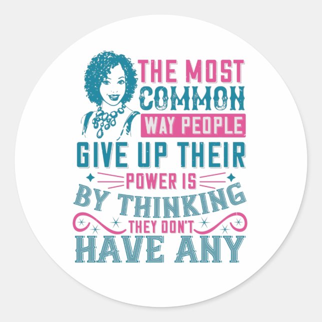 Adesivo BLM - Não desista do poder (Frente)