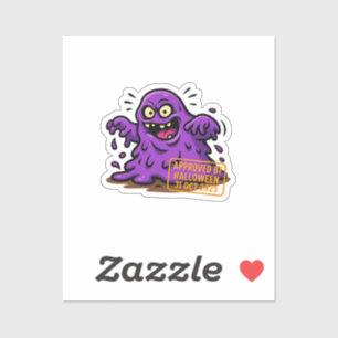 Adesivo Blob Cartoon - Aprovado pelo Dia das Bruxas