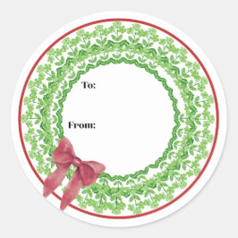 Adesivo Block Print Flower Wreath Sticker