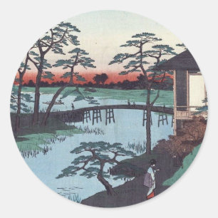 Adesivo Bloco de madeira japonês Vintage