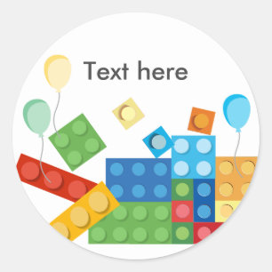 Adesivo blocos de construção, bloco, tijolo de brinquedo