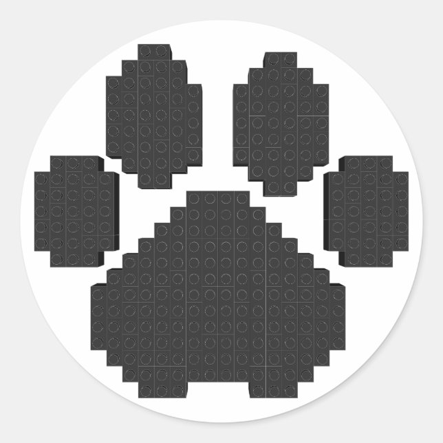 Adesivo Blocos de Construção de Impressão Negra (Frente)