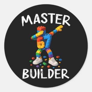 Adesivo Blocos de Construção Meme Master Builder Dabbing 6