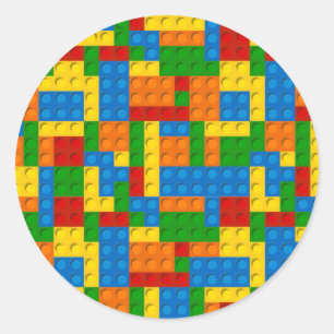 Adesivo blocos de plástico coloridos