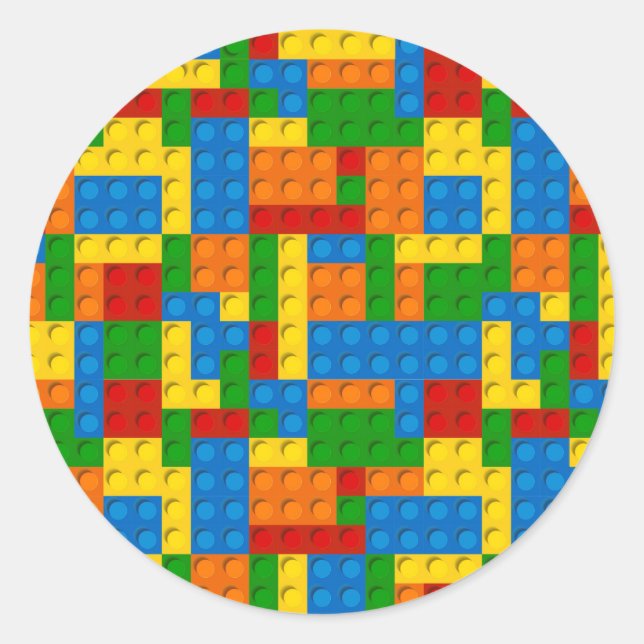 Adesivo blocos de plástico coloridos (Frente)
