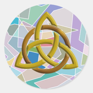Adesivo Blocos Geométricos Célticos do Nó de Trinidade