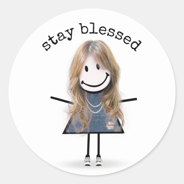 Adesivo Blona Stick Girl in Sneakers (Frente)