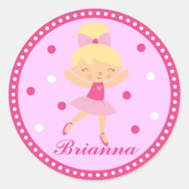 Adesivo Blonde Ballerina Girl Sticker (rosa)