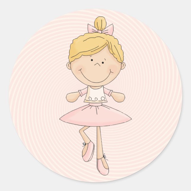 Adesivo Blonde Ballerina, um desenho animado (Frente)