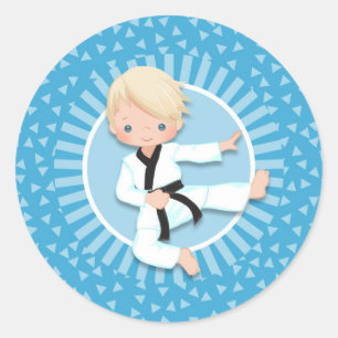 Adesivo Blonde Karate Boy Judo Martial Arts