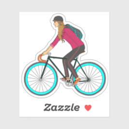 Adesivo Blonie Fixie Girl Sticker_3x3