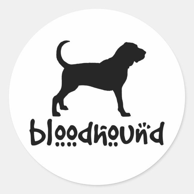 Adesivo Bloodhound com texto legal (Frente)