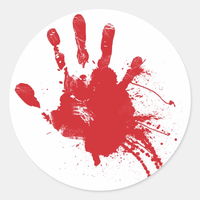 Adesivo Bloody Handprint Sticker (Frente)