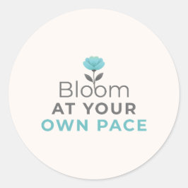 Adesivo Bloom at Your Own Pace Minimal Motivational Sticke