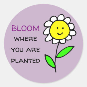 Adesivo Bloom Onde Você Está Plantado