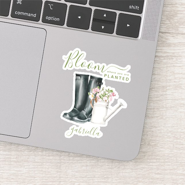 Adesivo Bloom Onde Você Está Plantado Citação Inspiraciona (Detalhe)