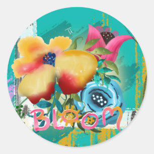 Adesivo BLOOM Primavera Floral com pintura manual
