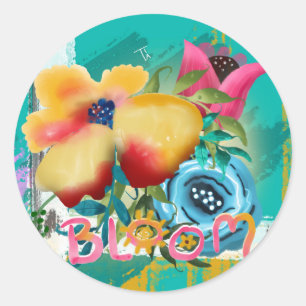 Adesivo BLOOM Primavera Floral com pintura manual