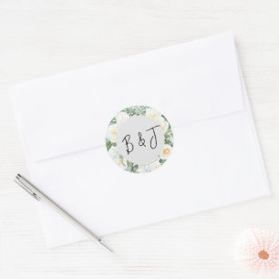 Adesivo Bloom White Floral Envelope Seal