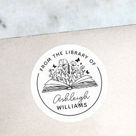 Adesivo Bloomias de Livro e Borboletas da Biblioteca de