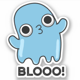Adesivo Blooo Funny Blue Ghost Pun